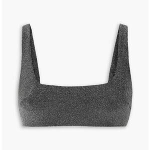 Form And Fold Dg The Crop Metallic Underwired Bikini Top - 32 Dd -